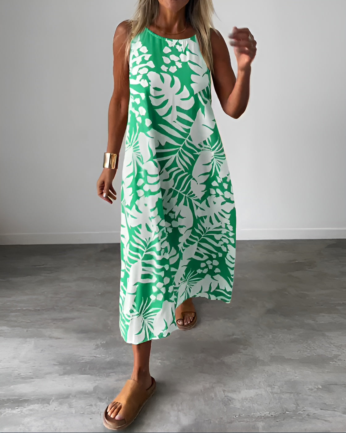 Liora – Sommerkleid mit Tropischem Druck