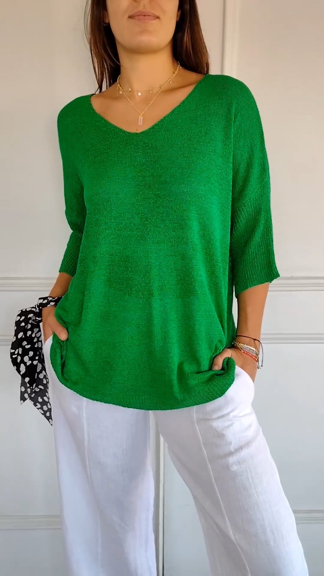 Anna - Stricktop mit V-Ausschnitt