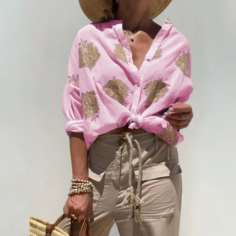 Lina – Bluse mit eleganten Stickereien