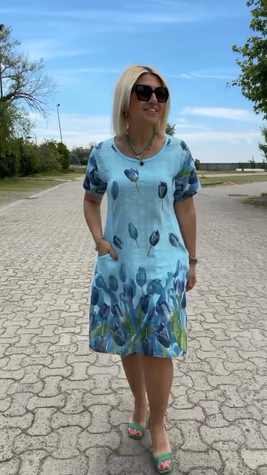 Neya™ - Sommerkleid mit Rundhalsausschnitt und schönen Prints