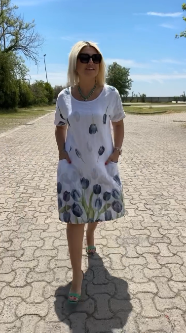 Neya™ - Sommerkleid mit Rundhalsausschnitt und schönen Prints