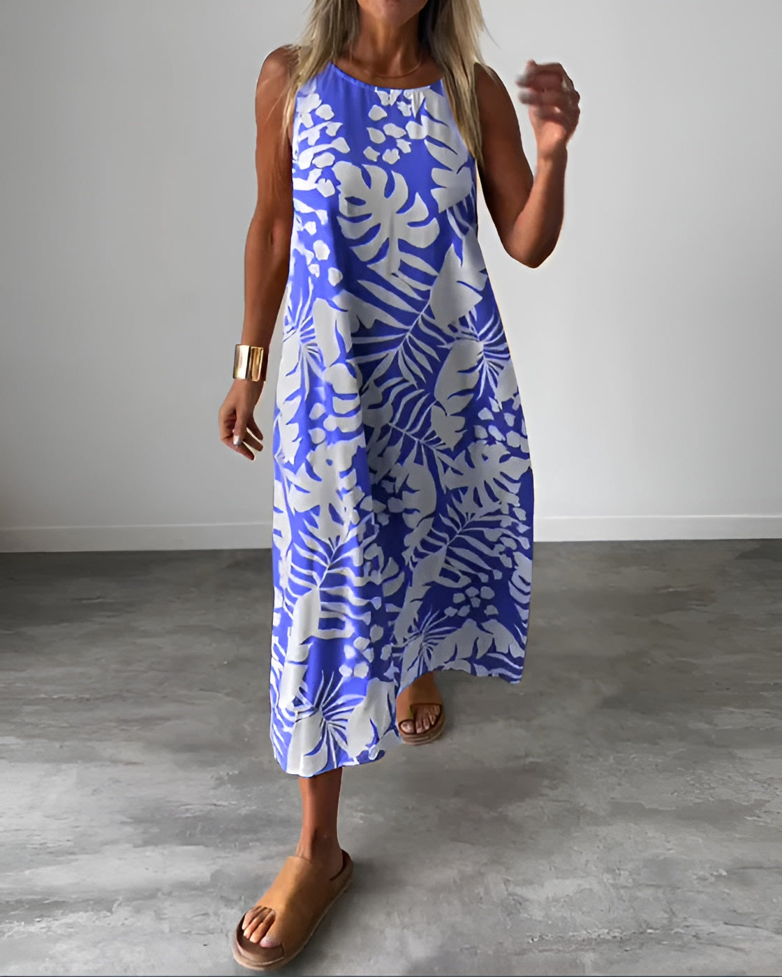 Liora – Sommerkleid mit Tropischem Druck