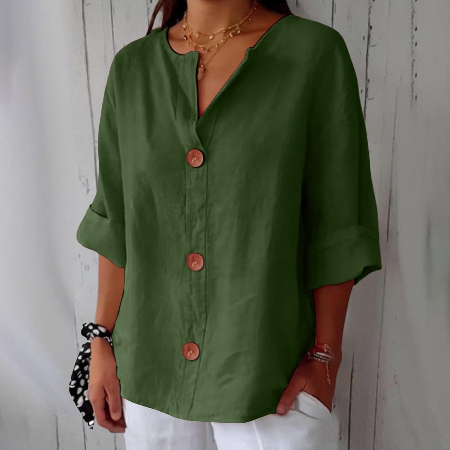 Liore™ – Minimalistische Bluse mit Vertikaler Struktur