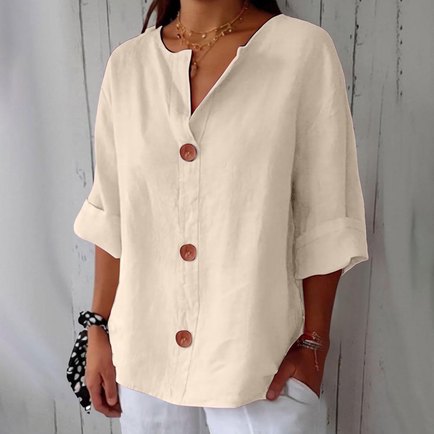 Liore™ – Minimalistische Bluse mit Vertikaler Struktur