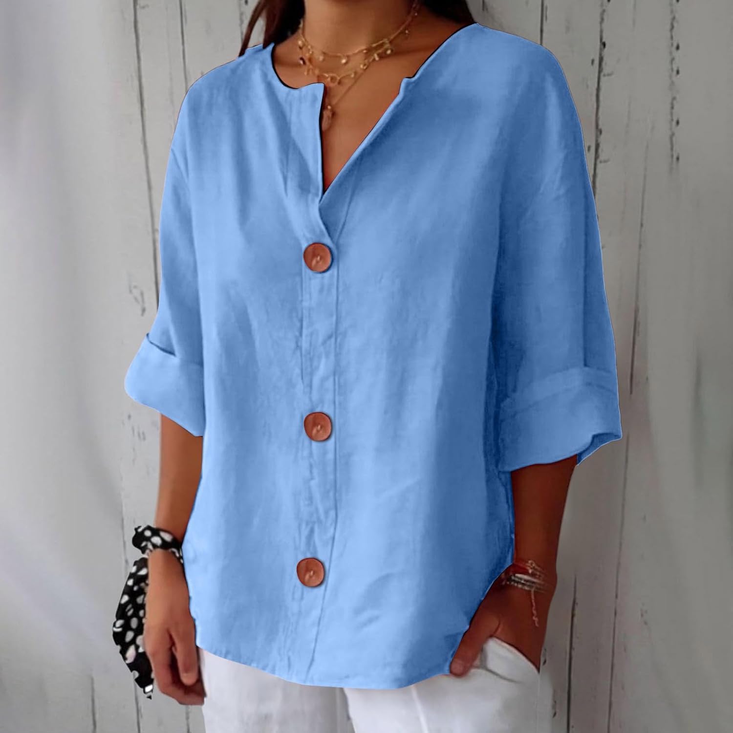 Liore™ – Minimalistische Bluse mit Vertikaler Struktur