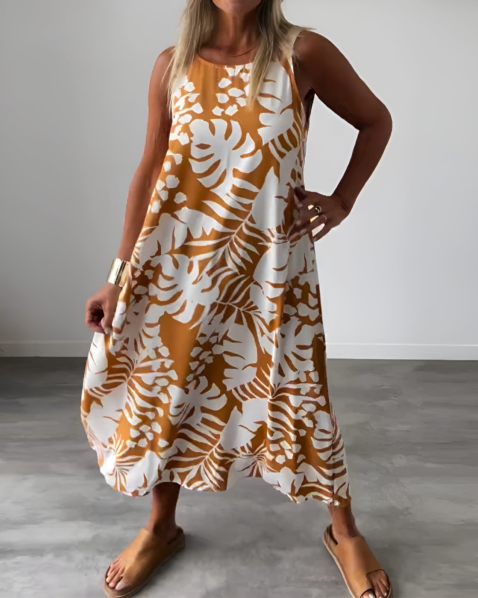 Liora – Sommerkleid mit Tropischem Druck