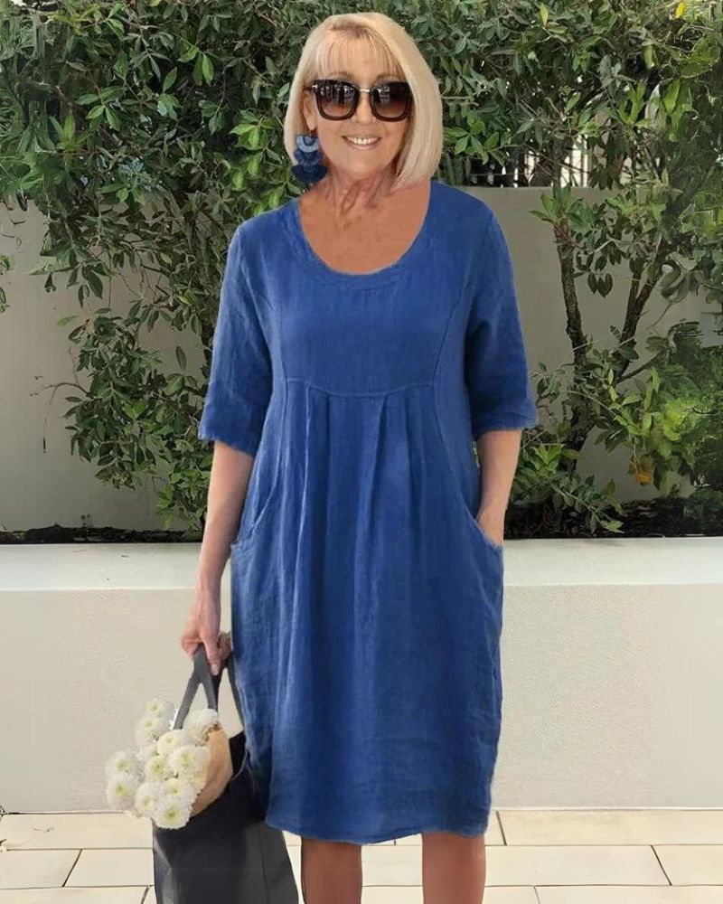 ELARA - BEQUEMES KLEID MIT TASCHEN