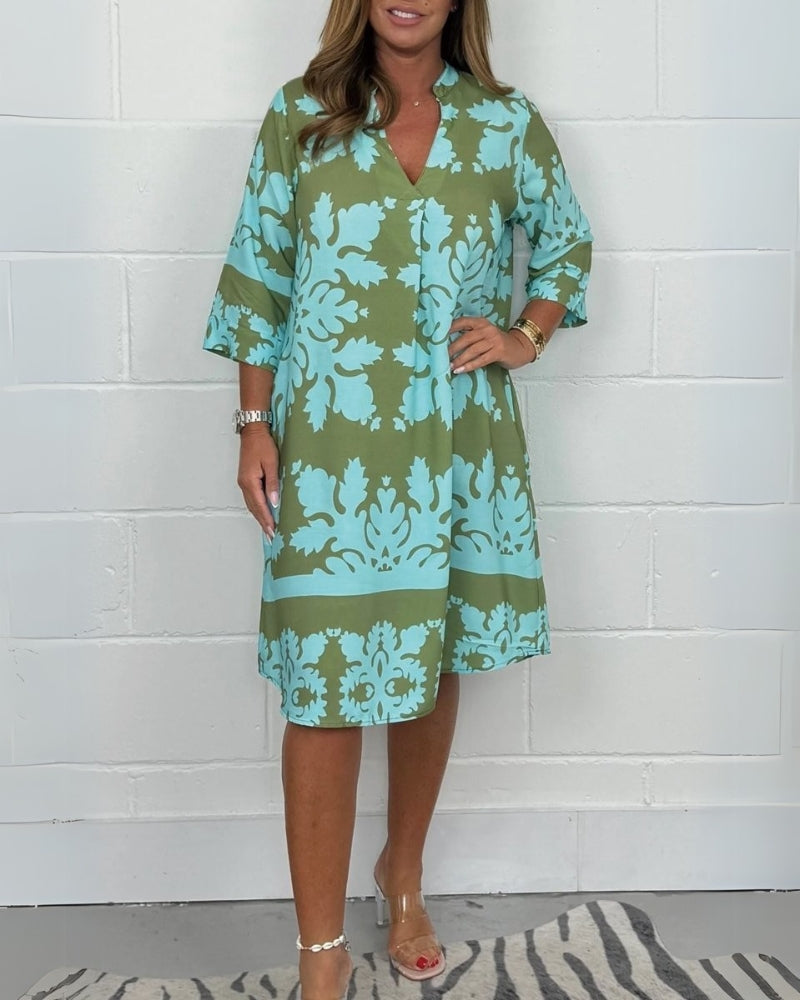 BAROLA - BOHO V-AUSSCHNITT KLEID