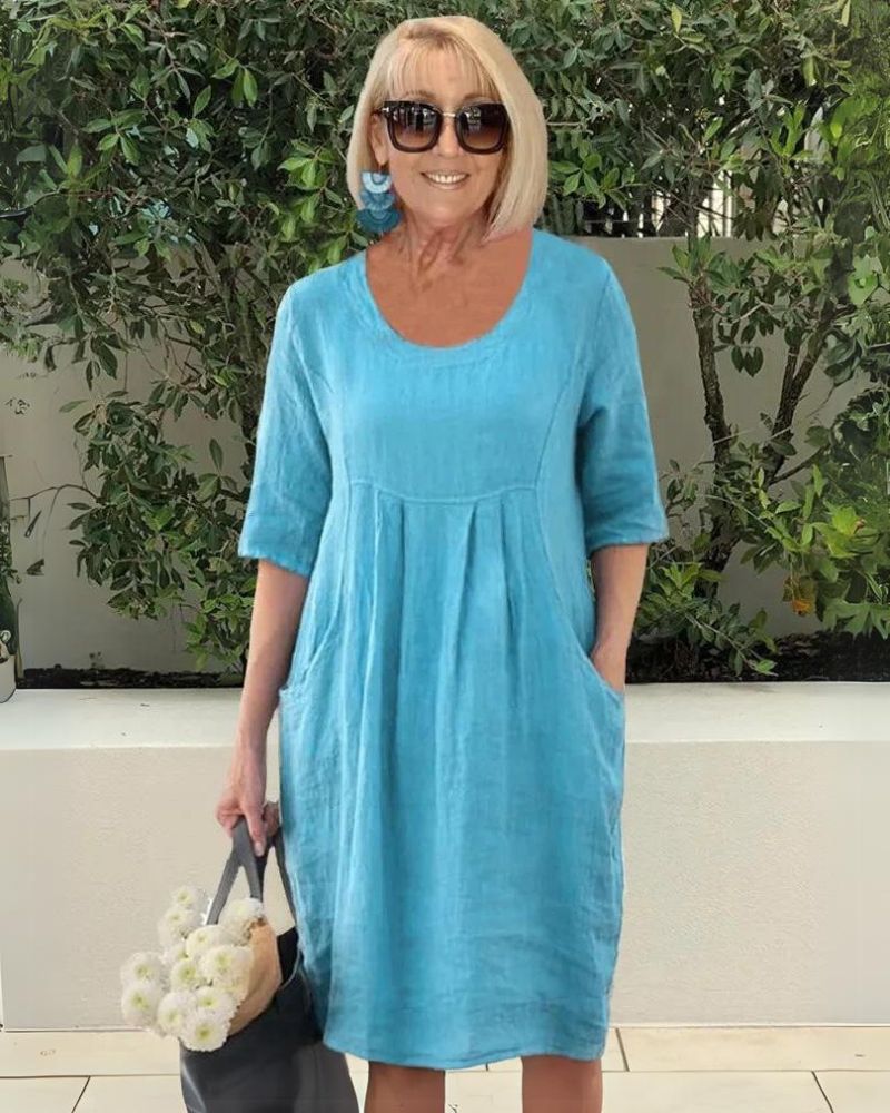 ELARA - BEQUEMES KLEID MIT TASCHEN
