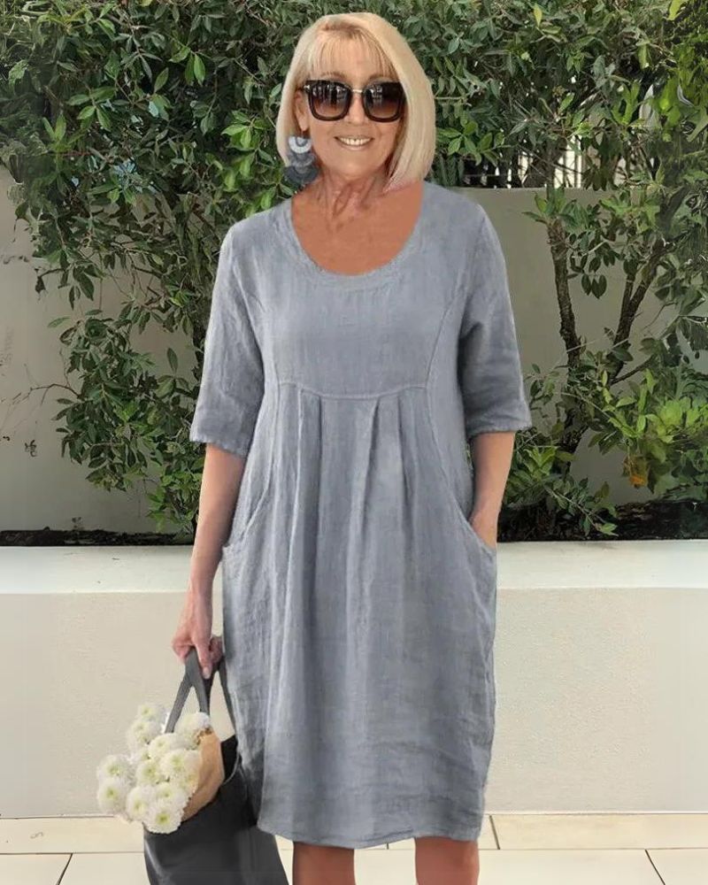 ELARA - BEQUEMES KLEID MIT TASCHEN