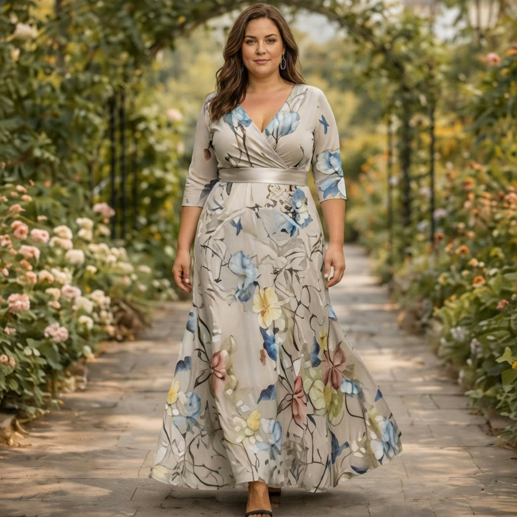 Lillian | Wickel-Style Fließendes Maxikleid