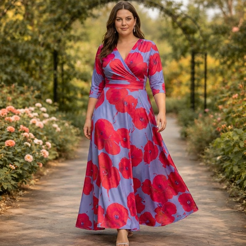 Rosalie | Florales Wickel-Maxikleid
