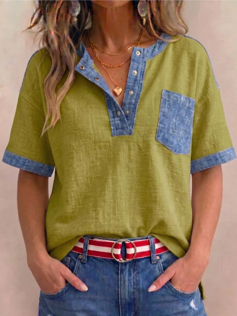 Tessa – Bluse mit Knopfverschluss