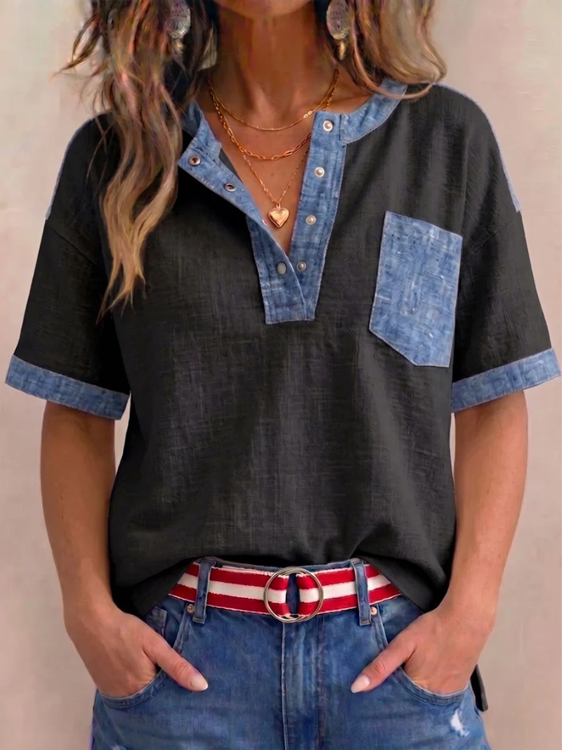 Tessa – Bluse mit Knopfverschluss