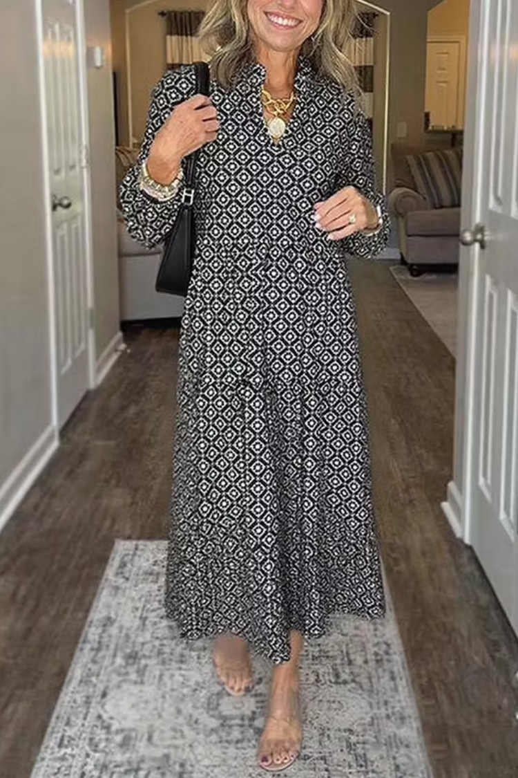 Selena – Druckkleid mit Eleganz