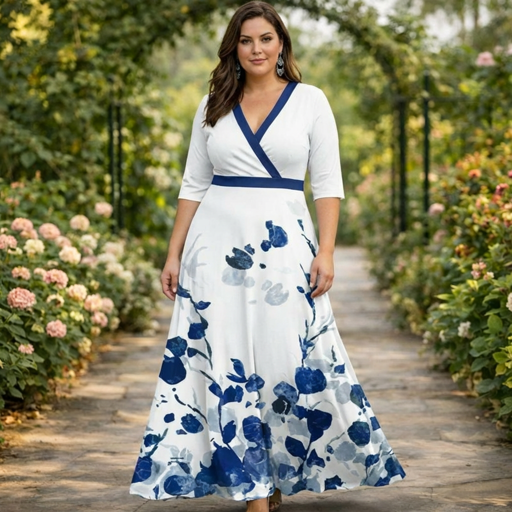 Elara | Anmutiges Blumenkleid Maxi