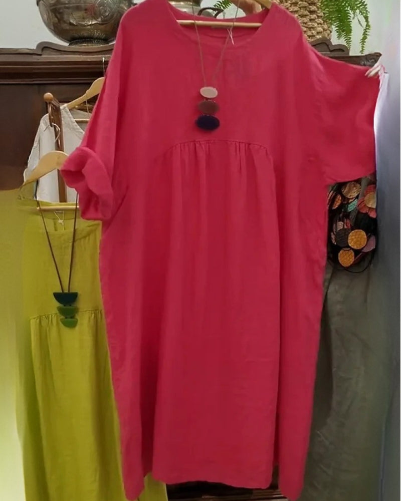 MANDIRA - Baumwoll- und Leinenkleid