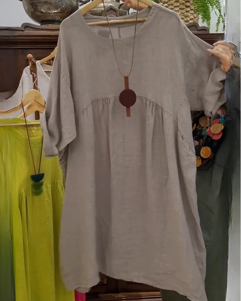 MANDIRA - Baumwoll- und Leinenkleid