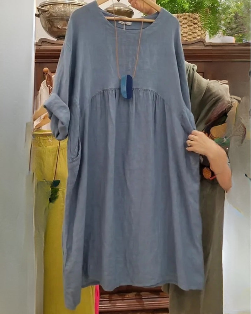 MANDIRA - Baumwoll- und Leinenkleid