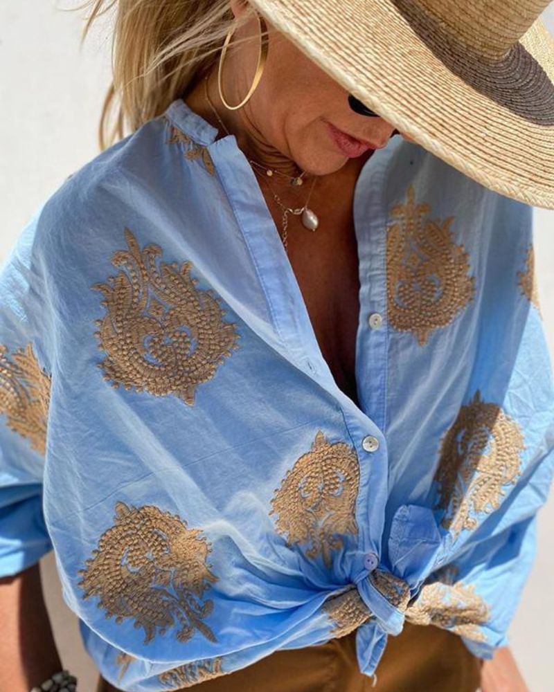 Lina – Bluse mit eleganten Stickereien