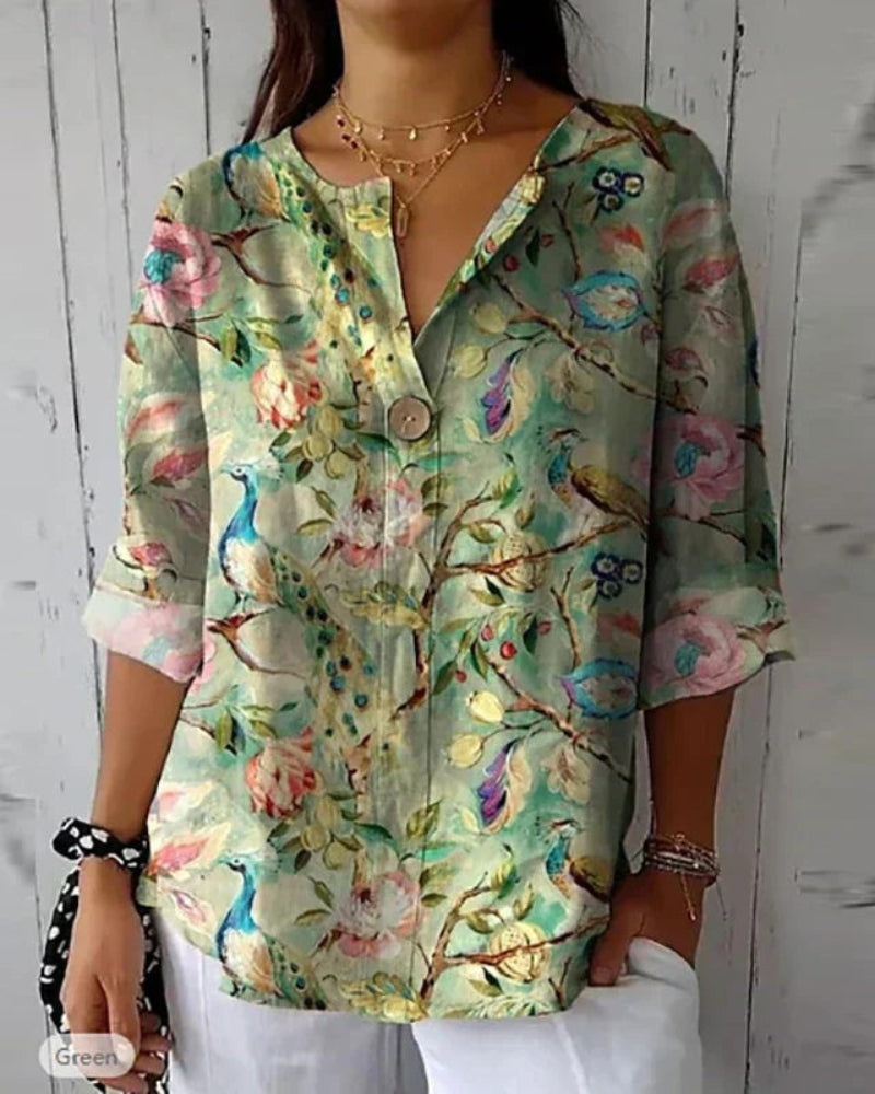HELEINA - Blumige Vintage Bluse