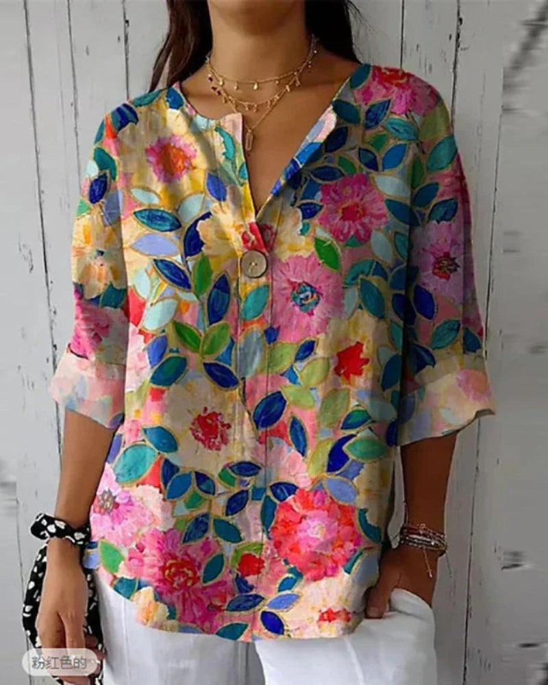 HELEINA - Blumige Vintage Bluse