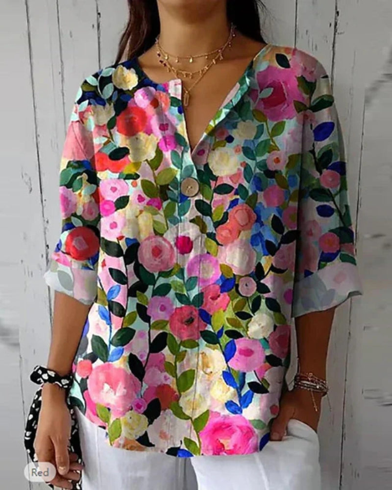 HELEINA - Blumige Vintage Bluse