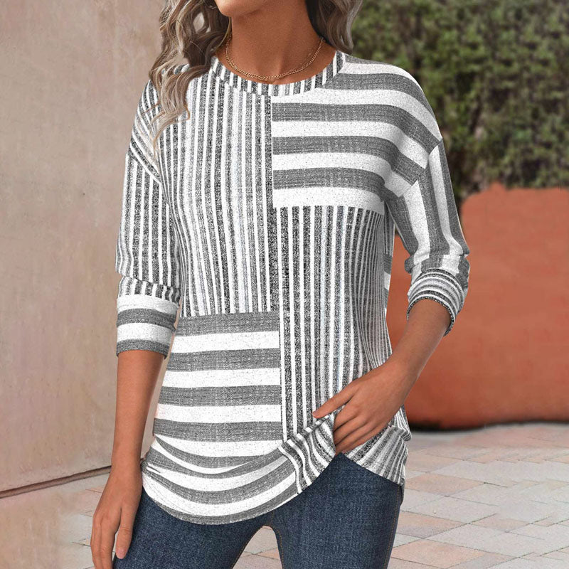 Sophie – Gestreifte Bluse mit Modischem Twist