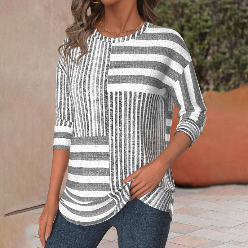 Sophie – Gestreifte Bluse mit Modischem Twist
