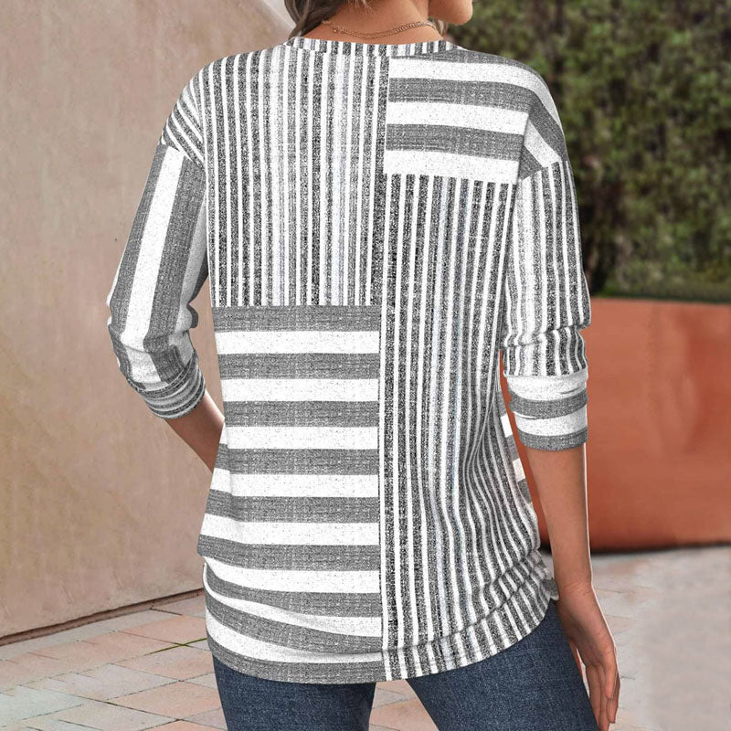Sophie – Gestreifte Bluse mit Modischem Twist