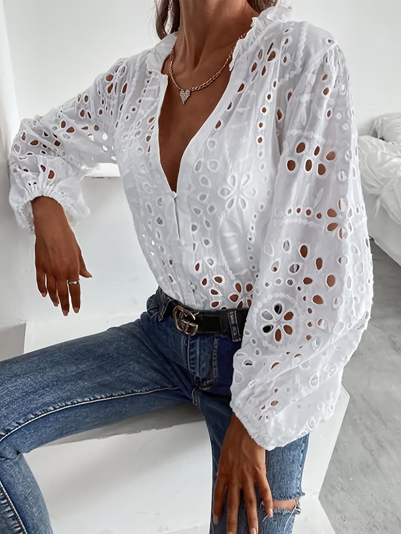 Roselina – Bestickte Bluse