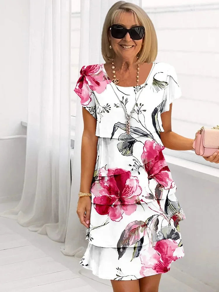 Isabel - Elegantes Blumiges Maxikleid