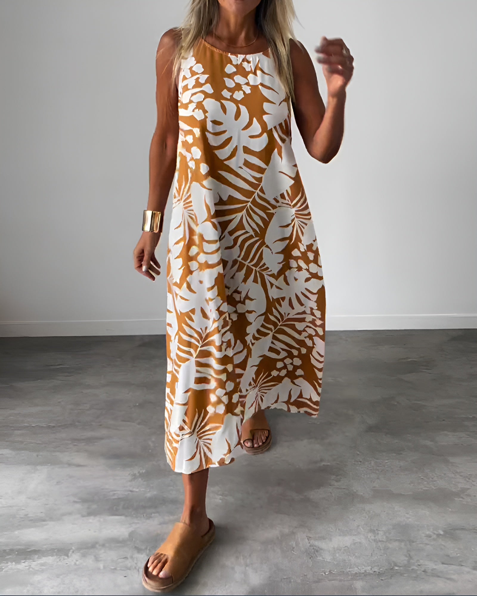 Liora – Sommerkleid mit Tropischem Druck