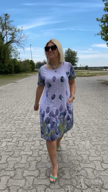 Neya™ - Sommerkleid mit Rundhalsausschnitt und schönen Prints