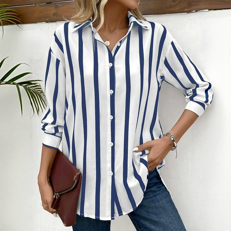Lana – Bluse mit klassischen Streifen und moderner Eleganz