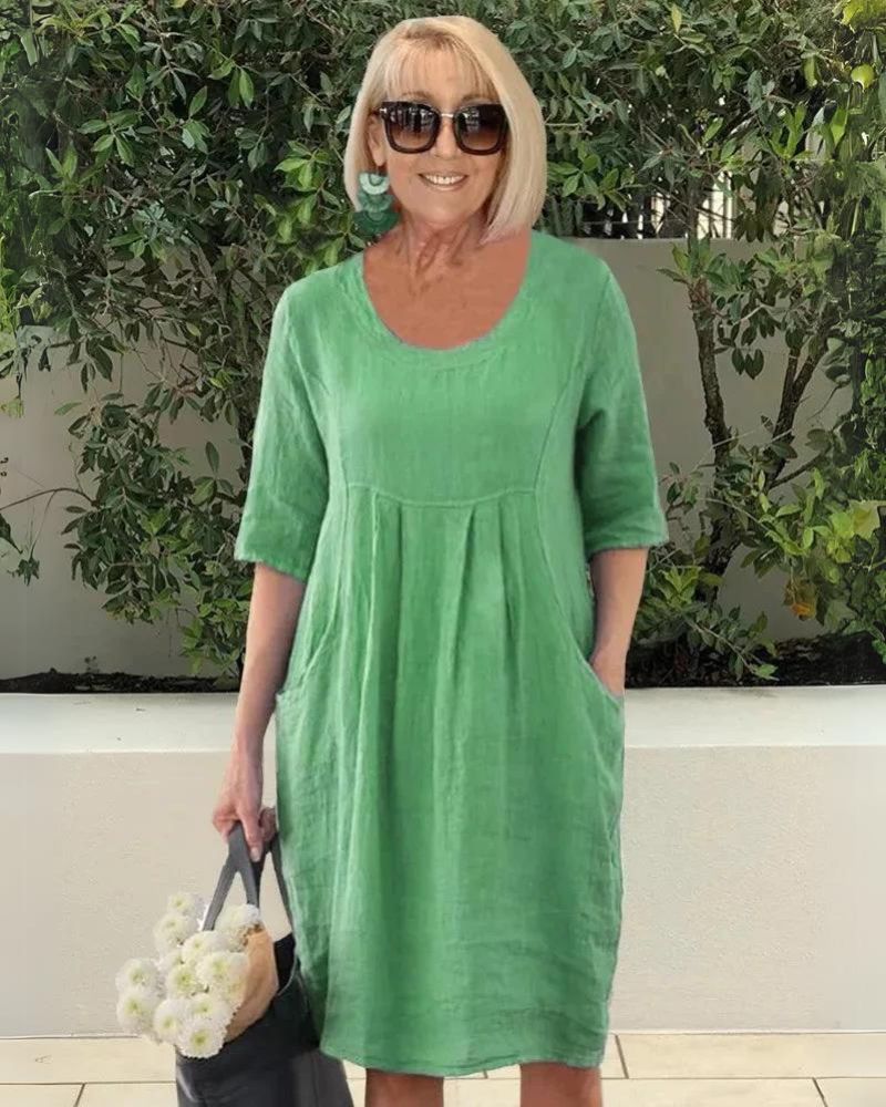 ELARA - BEQUEMES KLEID MIT TASCHEN