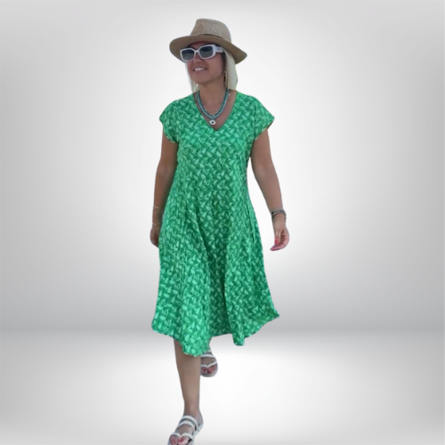 Leonie – Kleid mit V-Ausschnitt und locker fallendem Schnitt