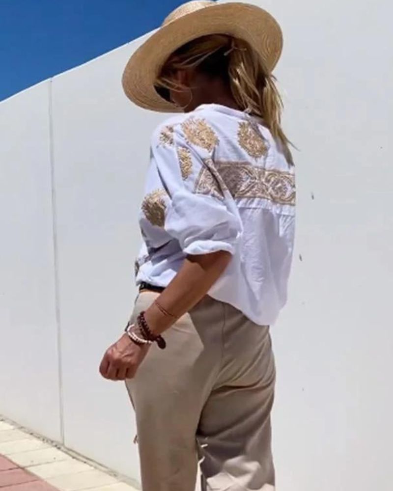 Lina – Bluse mit eleganten Stickereien