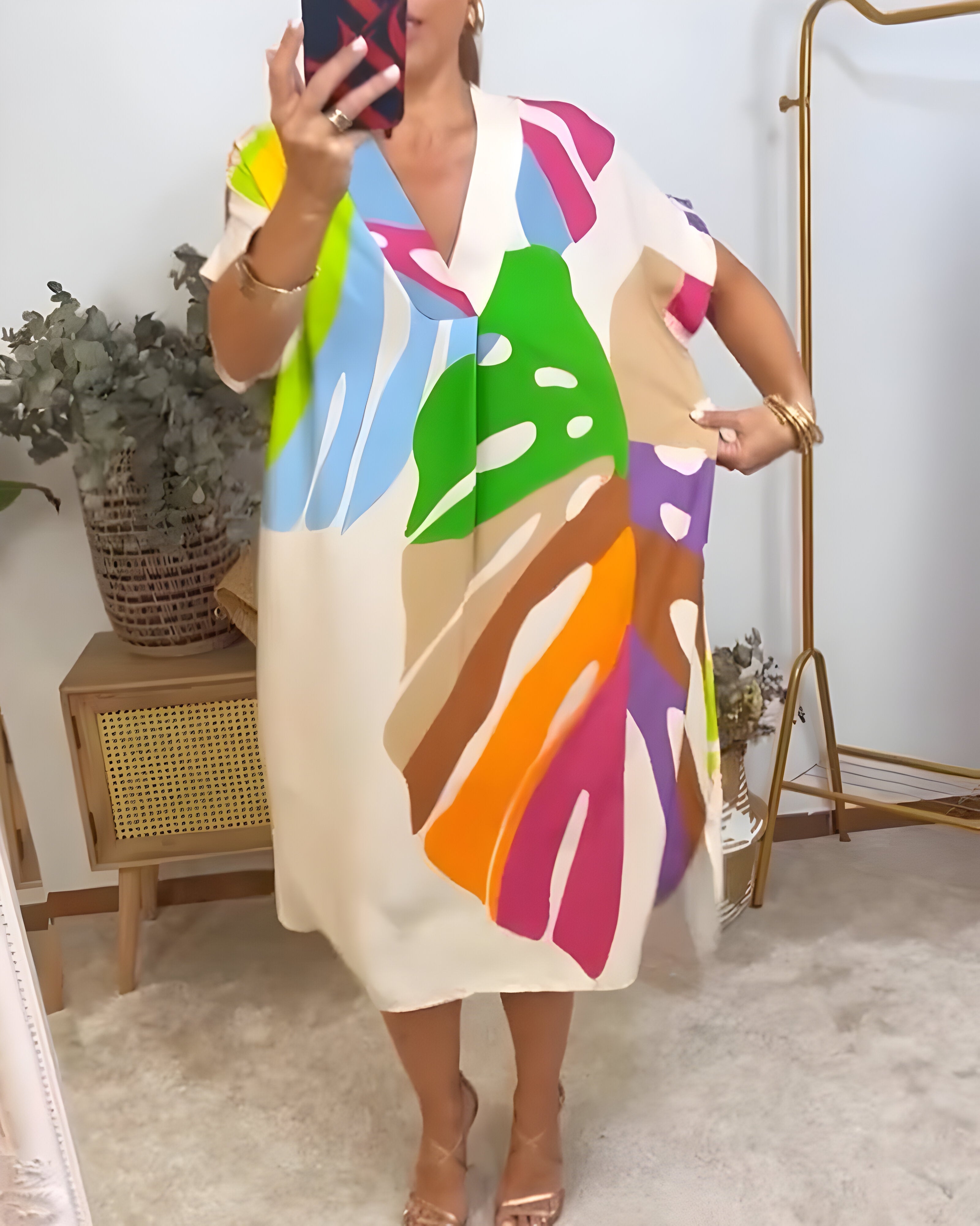 Rosaline™ - Buntes Casual Kleid