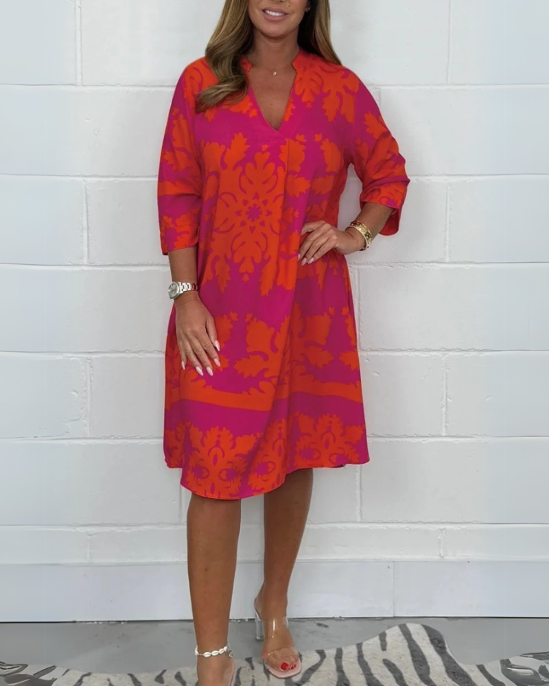 BAROLA - BOHO V-AUSSCHNITT KLEID