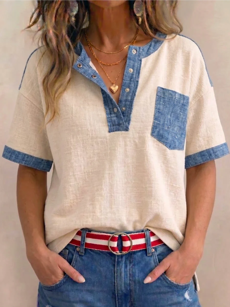 Tessa – Bluse mit Knopfverschluss