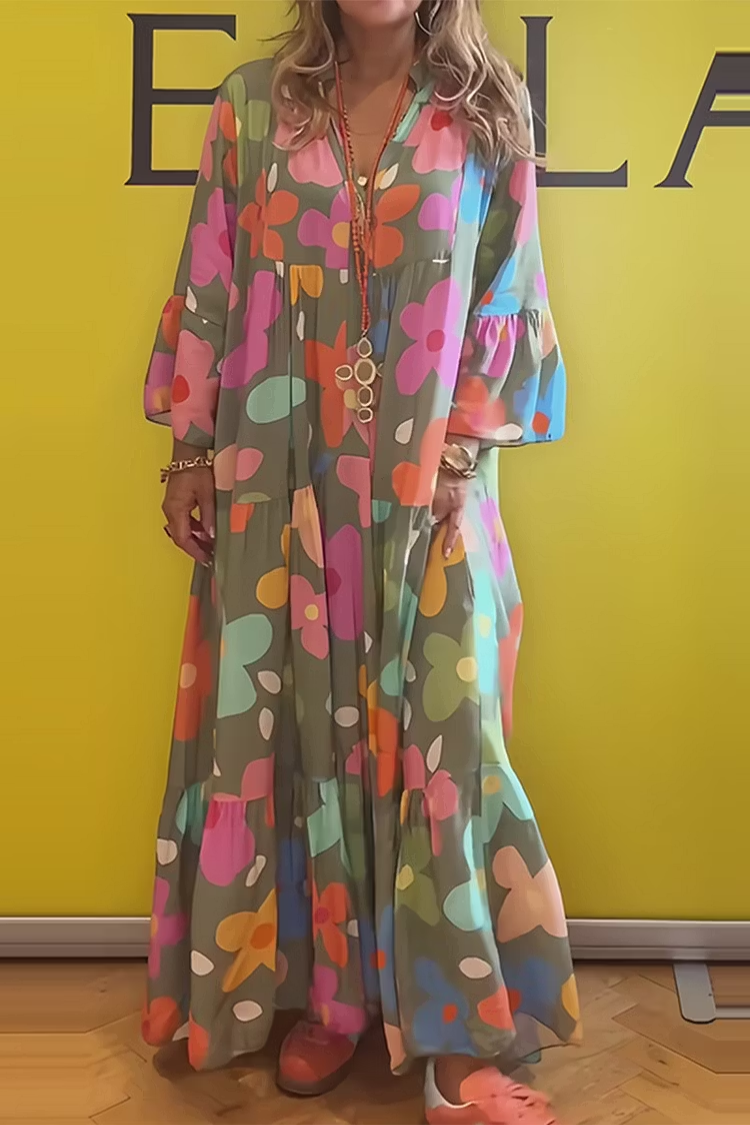 Elara – Kleid mit Blumenmuster
