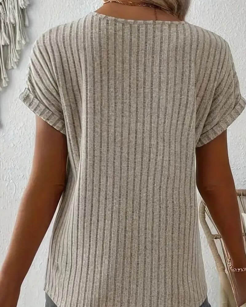 ROSINA I STRICKBLUSE MIT V-AUSSCHNITT