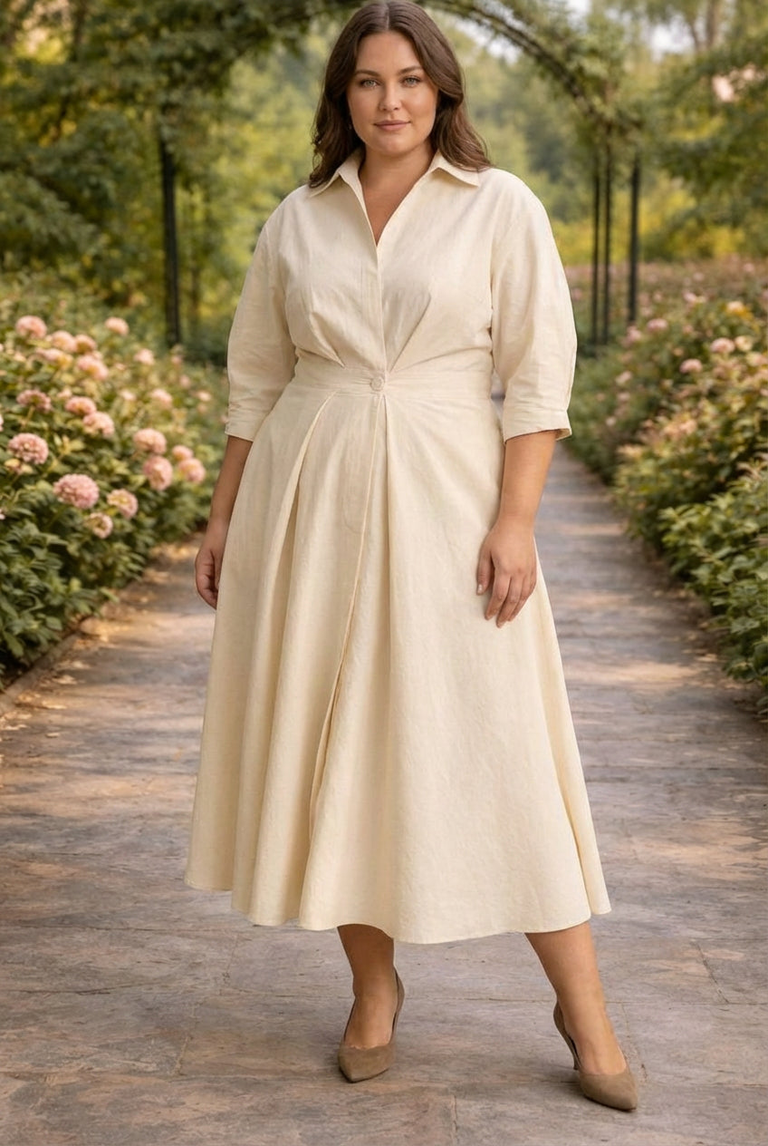 Monroe | Wickel-Front Fließendes Maxikleid