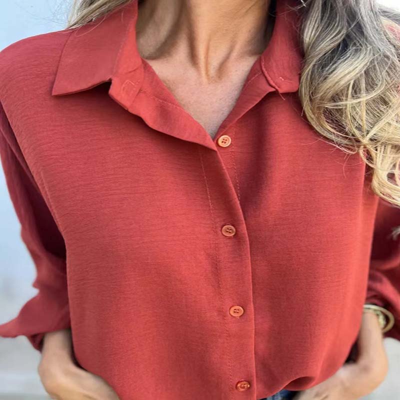 CORNELIA I KLASSISCHE LANGARM BLOUSE