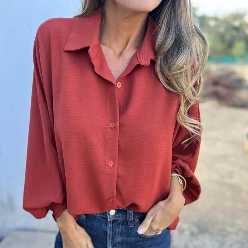 CORNELIA I KLASSISCHE LANGARM BLOUSE